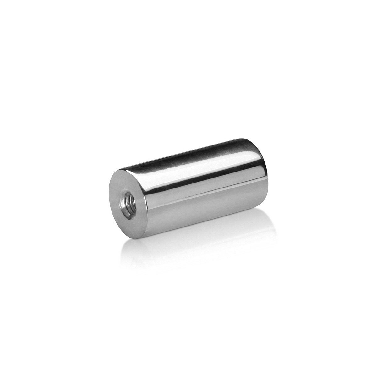 1/4-20 Threaded Barrels Diameter: 3/4'', Length: 1 1/2'', Polished Finish Grade 304 [Required Material Hole Size: 17/64'' ]