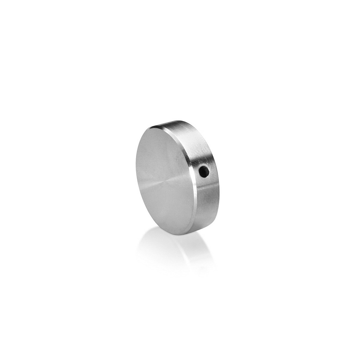 1/4-20 Threaded Locking Caps Diameter: 1'', Height: 1/4'', Brushed Satin Stainless Steel Grade 304 [Required Material Hole Size: 5/16'']