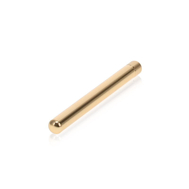 1/4'' Diameter x 3'' Length Desktop Table Standoffs (Aluminum Champagne Anodized) [Required Material Hole Size: 7/32'']