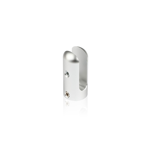1/16'' Wire Vertical Thru-Bolt Gripper, 5/8'' Diameter x 1-3/8'' Length, Accepts Material Thickness of 1/4'', Clear Anodized Finish