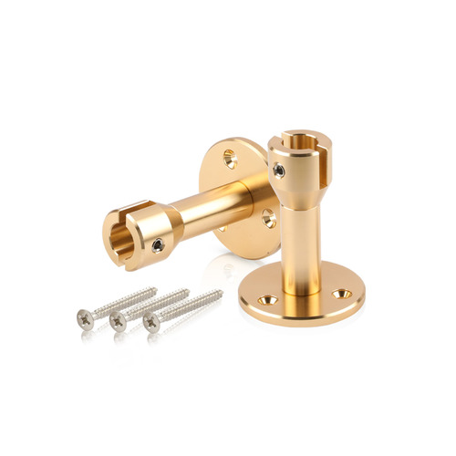 Extended Panel Gripper With Mounting Plate 2'' Diameter x 2-11/16'', Accepts Material Thickness of 3/16'', Champagne Anodized Finish