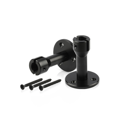 Extended Panel Gripper With Mounting Plate 2'' Diameter x 2-11/16'', Accepts Material Thickness of 3/16'', Matte Black Anodized Finish