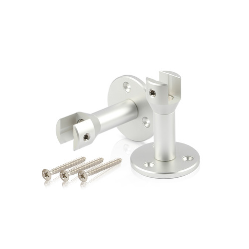 Extended Panel Gripper With Mounting Plate 2'' Diameter x 2-11/16'', Accepts Material Thickness of 1/2'', Clear Anodized Finish