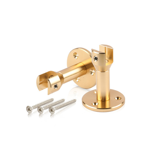 Extended Panel Gripper With Mounting Plate 2'' Diameter x 2-11/16'', Accepts Material Thickness of 1/2'', Champagne Anodized Finish