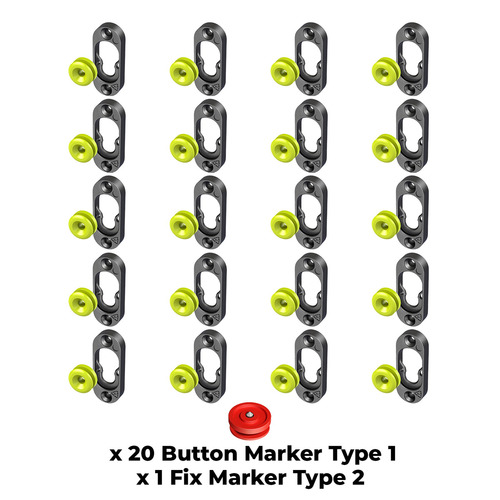 Button Fix Type 1 Flush Bracket Marker Guide Kit Connecting Panel to Panel x20 + 1 Marker Tool
