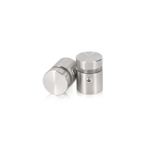 5/8'' Diameter X 1/2'' Barrel Length, (316 Marine Grade) Stainless Steel Brushed Finish. Easy Fasten Standoff (For Inside / Outside use) [Required Material Hole Size: 7/16'']