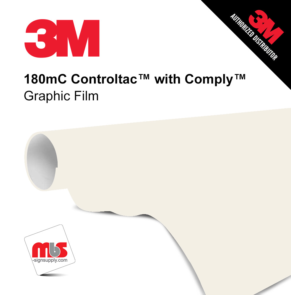 180mC: 3M™ Controltac™ Graphic Film with Comply™ Adhesive 180mC