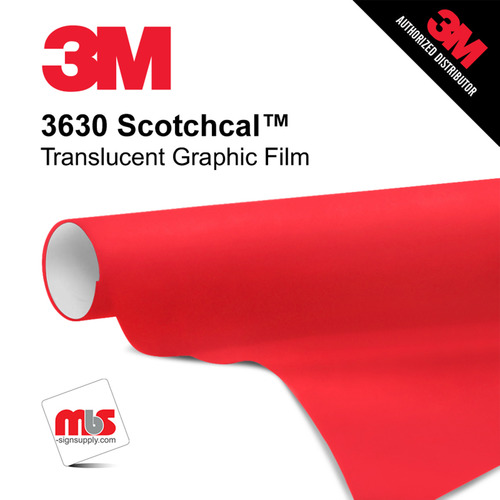 15'' x 10 Yards 3M™ 3630 Scotchcal™ Matte Light Tomato Red 7 year Unpunched 2 Mil Cast Graphic Vinyl Film (Color Code 043)