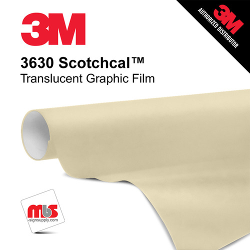 24'' x 10 Yards 3M™ 3630 Scotchcal™ Matte Ivory 7 year Unpunched 2 Mil Cast Graphic Vinyl Film (Color Code 005)