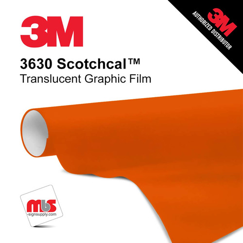 48'' x 10 Yards 3M™ 3630 Scotchcal™ Matte Burnt Orange 7 year Unpunched 2 Mil Cast Graphic Vinyl Film (Color Code 124)