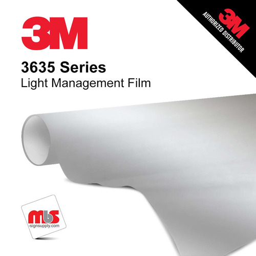 48'' x 50 Yards 3M™ 3635 Light Managements Gloss Chrome 5 year Unpunched 3 Mil Calendered Graphic Vinyl Film (Color Code 110)