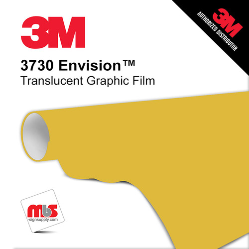 48'' x 10 Yards 3M™ 3730 Envision™ Matte Light Gold 7 year Unpunched 2 Mil Cast Graphic Vinyl Film (Color Code 035)