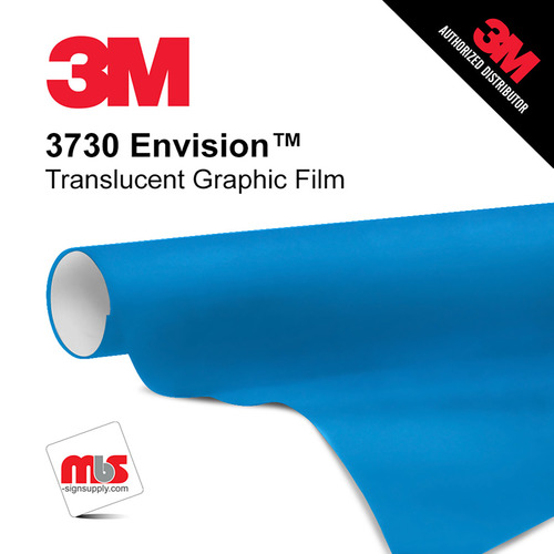 48'' x 10 Yards 3M™ 3730 Envision™ Matte Olympic Blue 7 year Unpunched 2 Mil Cast Graphic Vinyl Film (Color Code 057)
