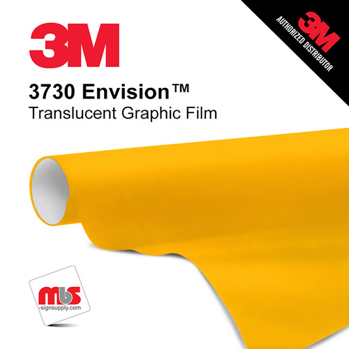 48'' x 10 Yards 3M™ 3730 Envision™ Matte Golden Yellow 7 year Unpunched 2 Mil Cast Graphic Vinyl Film (Color Code 125)