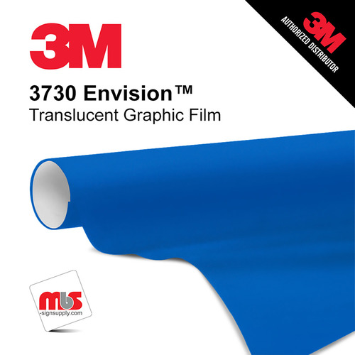 48'' x 10 Yards 3M™ 3730 Envision™ Matte Intense Blue 7 year Unpunched 2 Mil Cast Graphic Vinyl Film (Color Code 127)