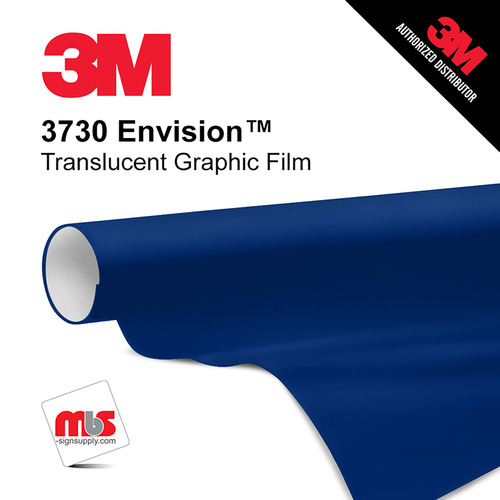 48'' x 10 Yards 3M™ 3730 Envision™ Matte European Blue 7 year Unpunched 2 Mil Cast Graphic Vinyl Film (Color Code 137)