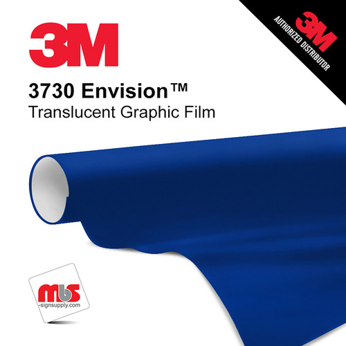 48'' x 10 Yards 3M™ 3730 Envision™ Matte Sultan Blue 7 year Unpunched 2 Mil Cast Graphic Vinyl Film (Color Code 157)