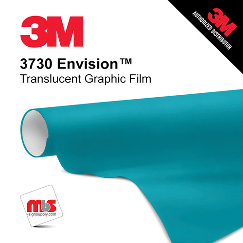48'' x 10 Yards 3M™ 3730 Envision™ Matte Teal Green 7 year Unpunched 2 Mil Cast Graphic Vinyl Film (Color Code 246)