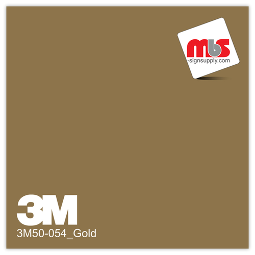30'' x 10 Yards 3M™ Series 50 Scotchcal Gloss Gold 5 Year Punched 3 Mil Calendered Graphic Vinyl Film (Color Code 054)