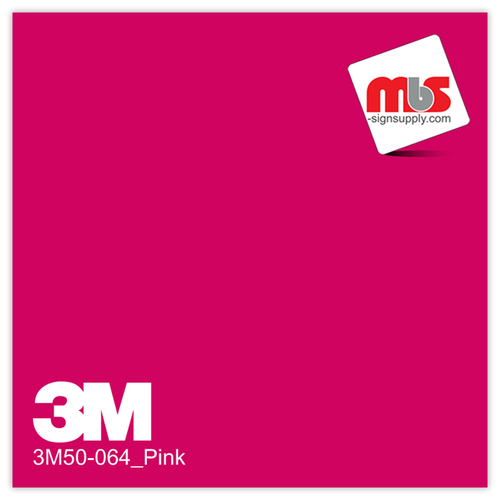30'' x 50 Yards 3M™ Series 50 Scotchcal Gloss Pink 5 Year Punched 3 Mil Calendered Graphic Vinyl Film (Color Code 064)