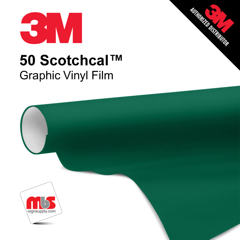 30'' x 10 Yards 3M™ Series 50 Scotchcal Gloss Dark Green 5 Year Unpunched 3  Mil Calendered Graphic Vinyl Film (Color Code 078)