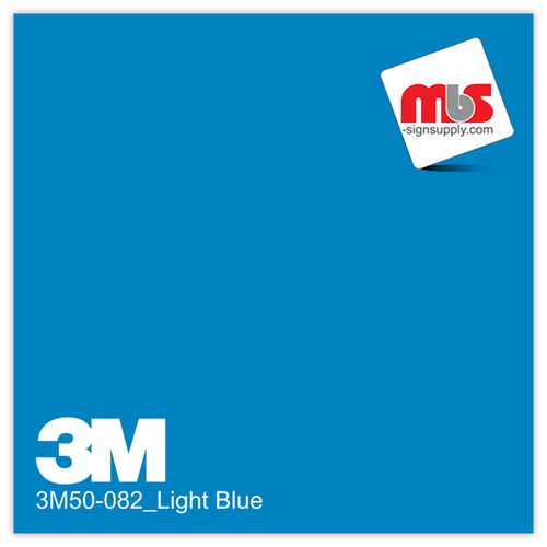 30'' x 50 Yards 3M™ Series 50 Scotchcal Gloss Light Blue 5 Year Unpunched 3 Mil Calendered Graphic Vinyl Film (Color Code 082)