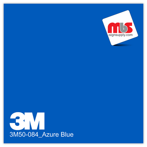 30'' x 10 Yards 3M™ Series 50 Scotchcal Gloss Azure Blue 5 Year Punched 3 Mil Calendered Graphic Vinyl Film (Color Code 084)