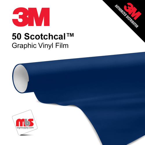 48'' x 50 Yards 3M™ Series 50 Scotchcal Gloss Deep Navy 5 Year Unpunched 3 Mil Calendered Graphic Vinyl Film (Color Code 090)