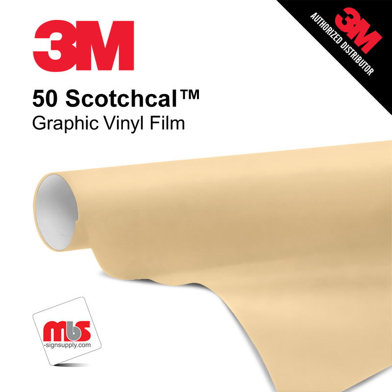 48'' x 10 Yards 3M™ Series 50 Scotchcal Gloss Beige 5 Year Unpunched 3 Mil Calendered Graphic Vinyl Film (Color Code 914)