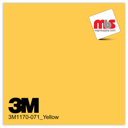 30'' x 10 Yards 3M™ 1170 ElectroCut™ Gloss Yellow 7 year Unpunched 2 Mil Cast Graphic Vinyl Film (Color Code 071)