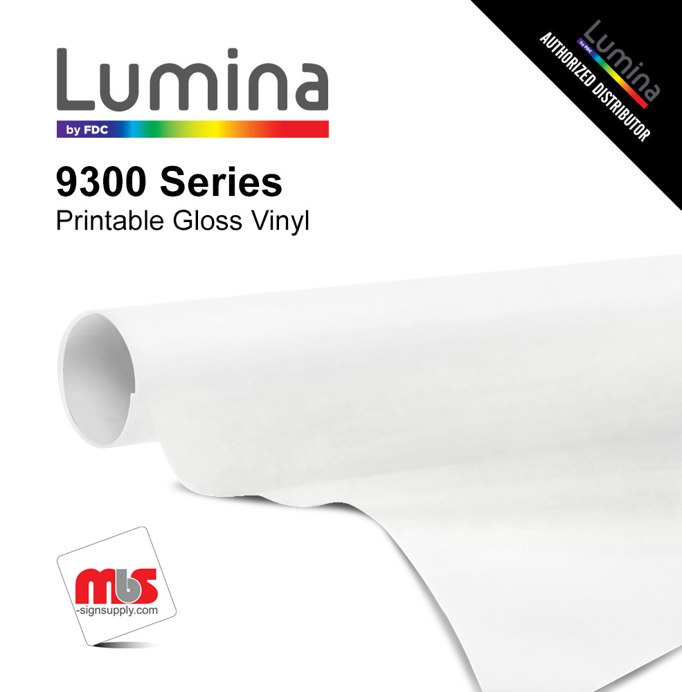 29.5'' x 10 Yards Lumina® 9300 Gloss White 2 Year Unpunched 4.7 Mil Heat Transfer Vinyl (Color code 002)