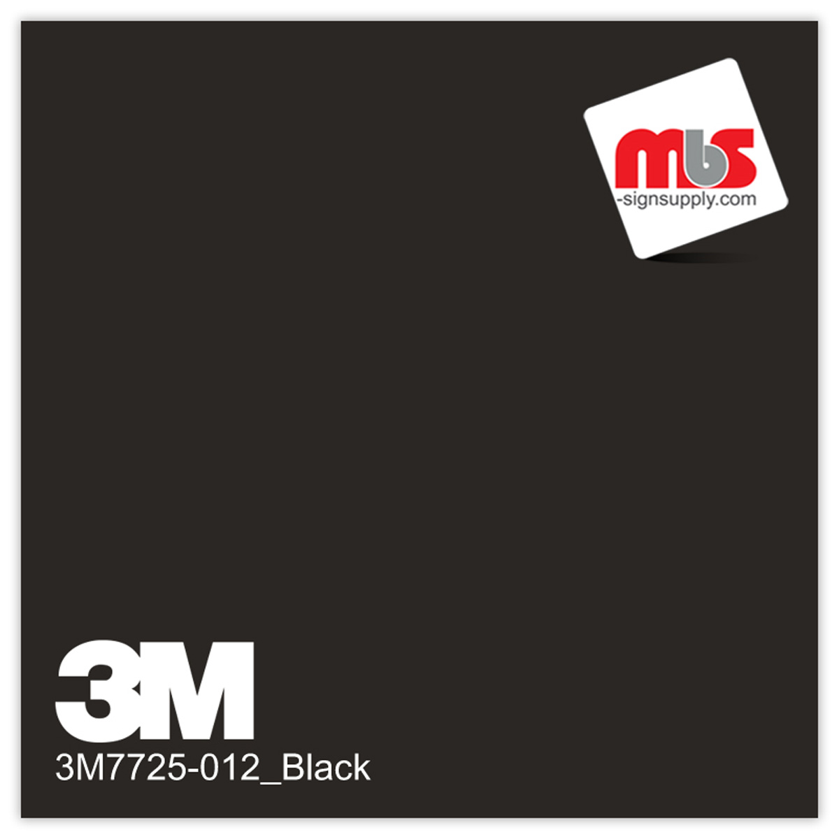 15 X 10 Yards 3M 7725 Scotchcal ElectroCut Gloss Black 8 Year   3M7725 012 Black 