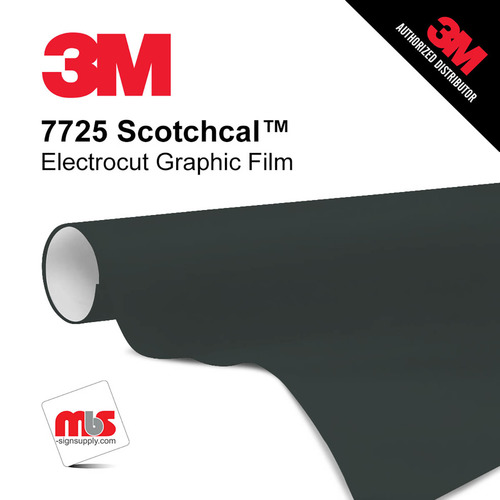 15'' x 50 Yards 3M™ 7725 Scotchcal™ ElectroCut™ Gloss Slate Metallic 8 year Punched 2 Mil Cast Graphic Vinyl Film (Color Code 201)