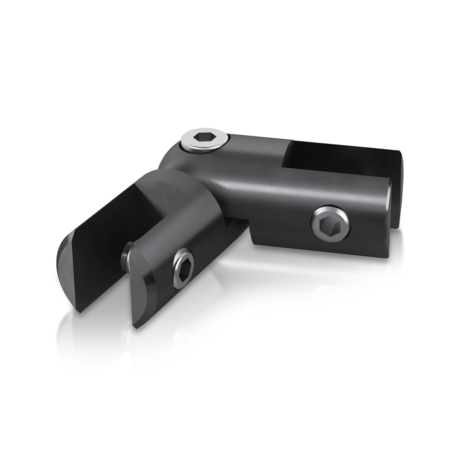 Aluminum Black Anodized Adjustable Angle (180°) Fork 5/8'' Diameter - 5/16'' Fork with Set Screw w/ plastic tip