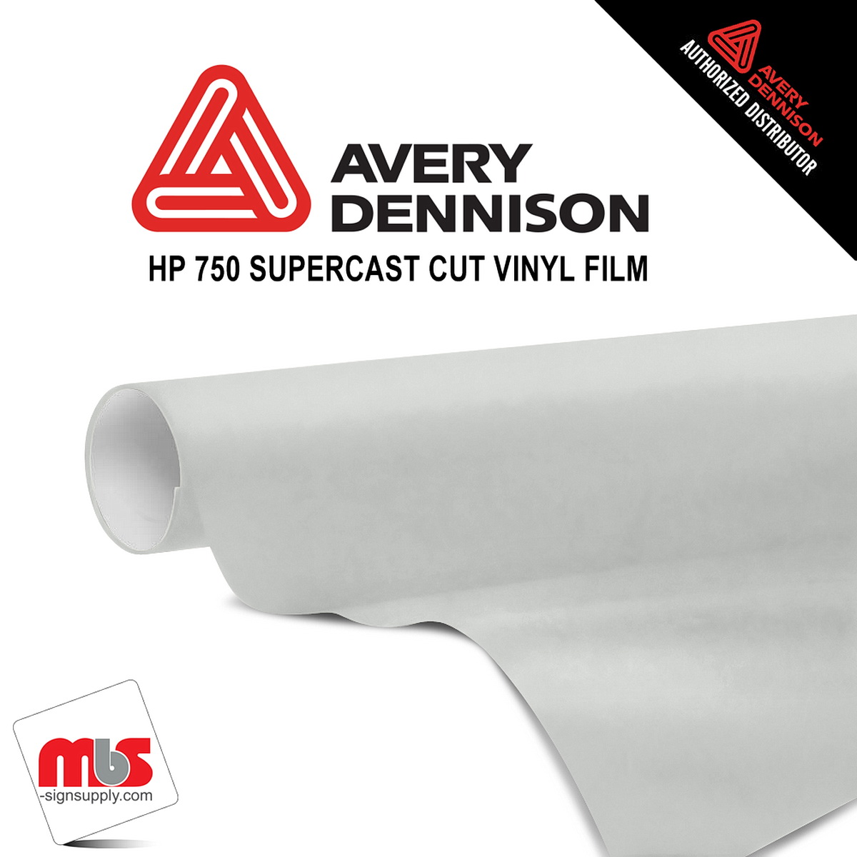 12'' x 50 yards Avery HP750 High Gloss Clear 6 year Long Term Unpunched 3.0 Mil Calendered Cut Vinyl (Color Code 103)