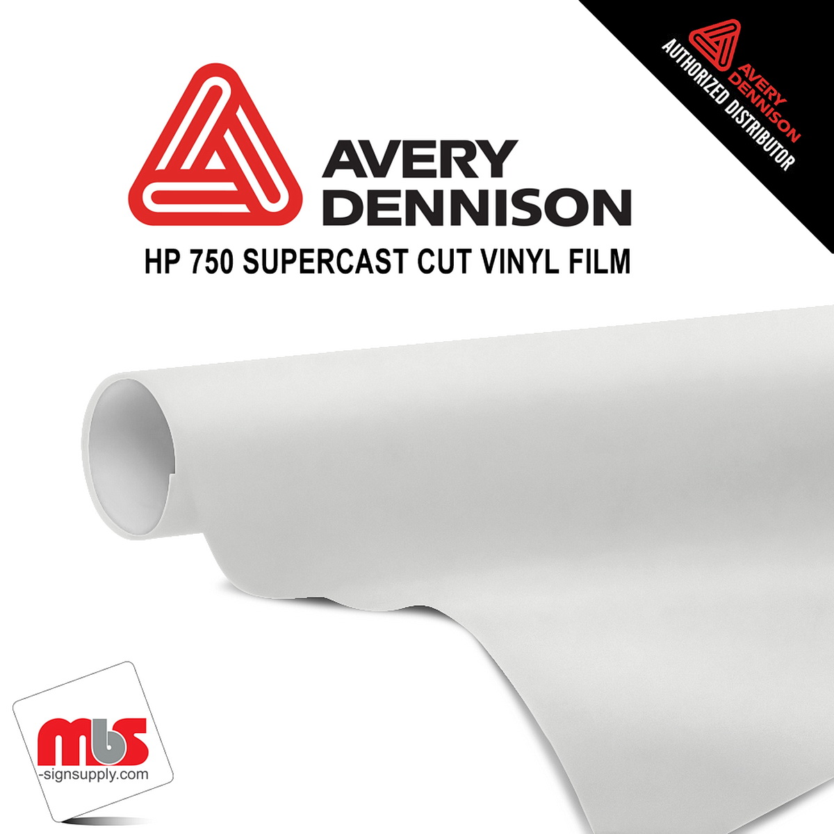 12'' x 50 yards Avery HP750 Matte Clear 2 year Long Term Unpunched 3.0 Mil Calendered Cut Vinyl (Color Code 104)