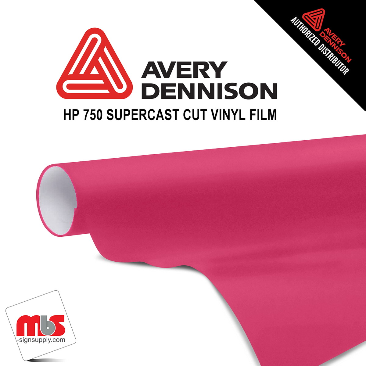 12'' x 10 yards Avery HP750 High Gloss Blossom 6 year Long Term Unpunched 3.0 Mil Calendered Cut Vinyl (Color Code 515)