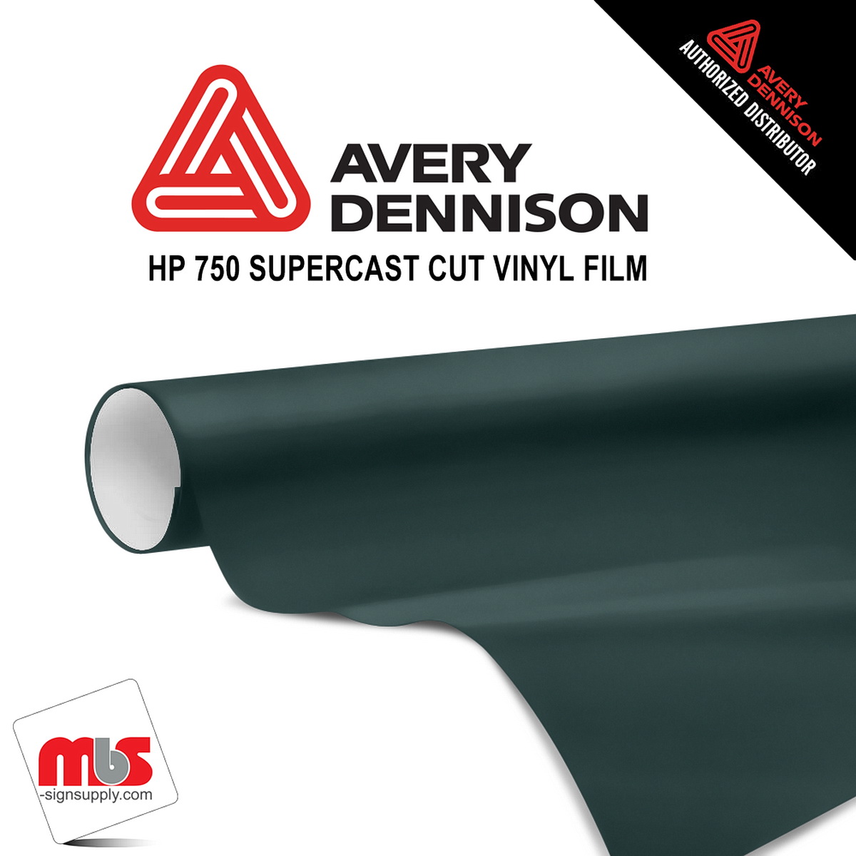12'' x 50 yards Avery HP750 High Gloss Battleship Grey 6 year Long Term Unpunched 3.0 Mil Calendered Cut Vinyl (Color Code 870)