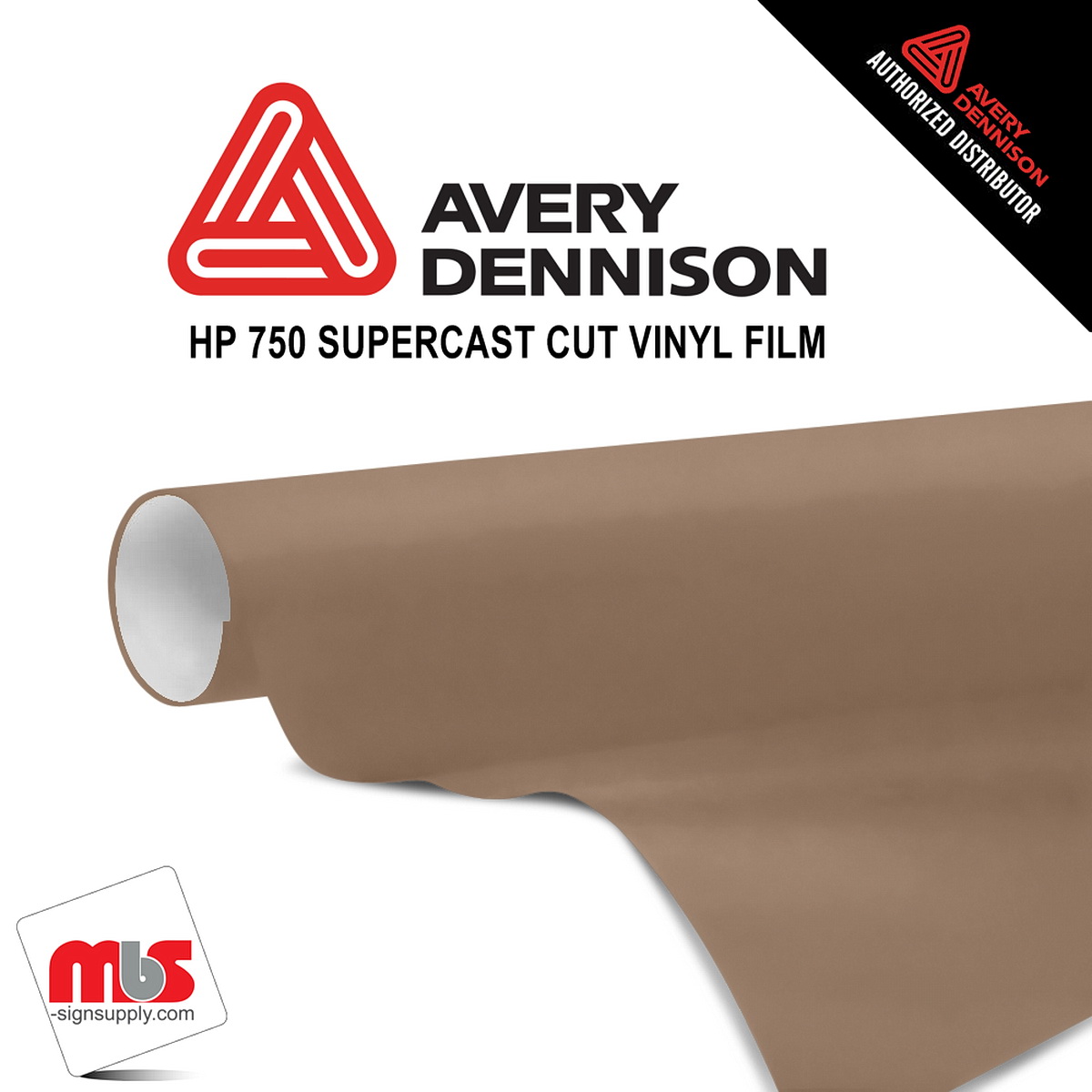 30'' x 50 yards Avery HP750 High Gloss Sandstone 6 year Long Term Unpunched 3.0 Mil Calendered Cut Vinyl (Color Code 965)