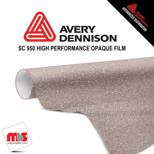 15'' x 10 yards Avery SC950 Gloss Champagne Mist 10 year Long Term Punched 2.0 Mil Metallic Cast Cut Vinyl (Color Code 207)
