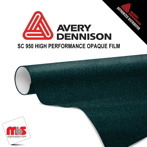 24'' x 10 yards Avery SC950 Gloss Hunter Green 10 year Long Term Unpunched 2.0 Mil Metallic Cast Cut Vinyl (Color Code 779)