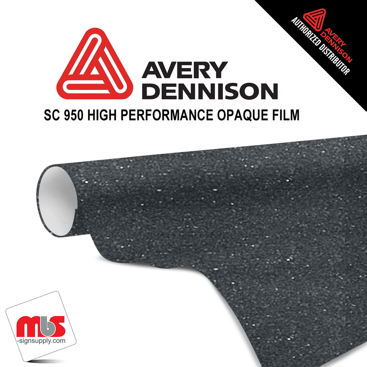 12'' x 10 yards Avery SC950 Gloss Gunmetal 10 year Long Term Unpunched 2.0 Mil Metallic Cast Cut Vinyl (Color Code 806)