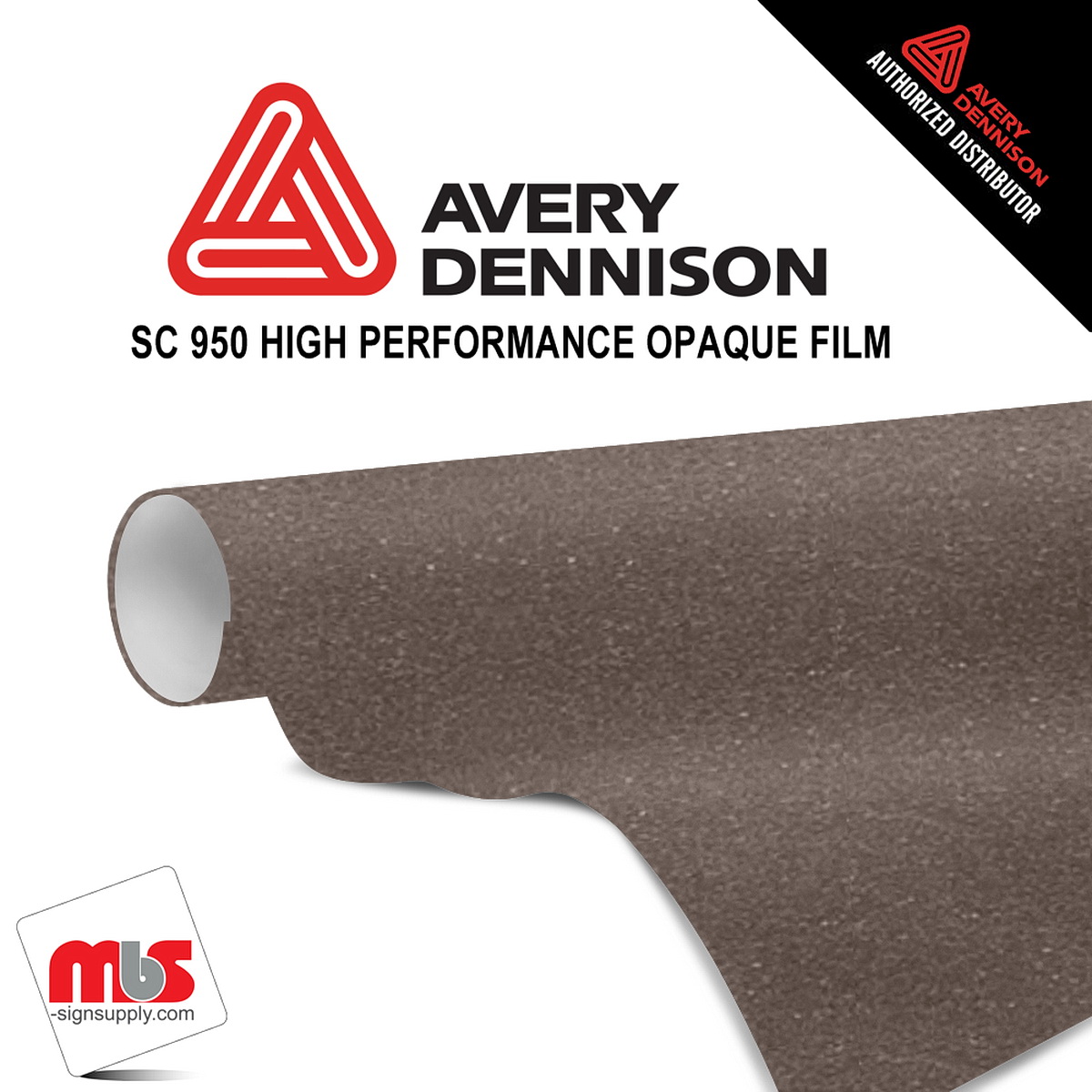 30'' x 50 yards Avery SC950 Gloss Light Briar Brown 10 year Long Term Unpunched 2.0 Mil Metallic Cast Cut Vinyl (Color Code 923)