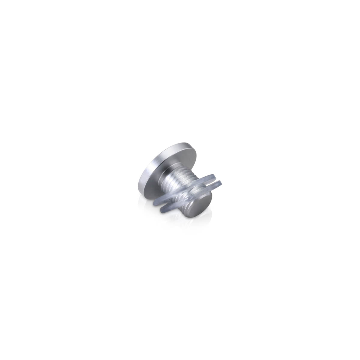 AL19-12A Head replacement for Mbs-Standoffs 3/4'' Diameter x 1/2'' Barrel Length, Aluminum Clear Anodized Finish Standoffs (Includes 2 Silicone Washers).