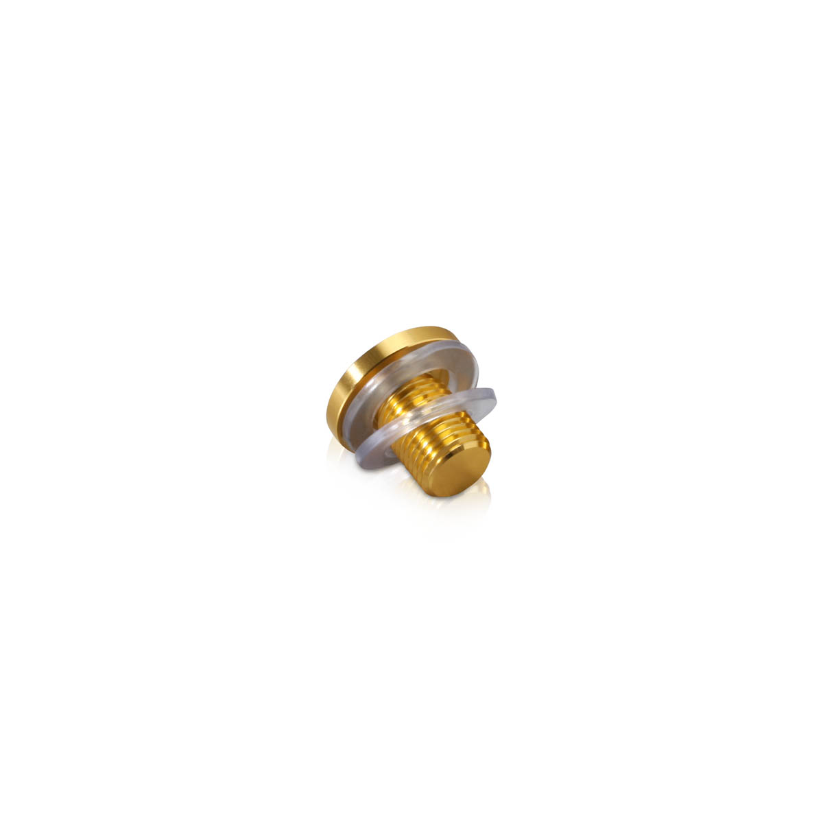 AL19-12G Head replacement for Mbs-Standoffs 3/4'' Diameter x 1/2'' Barrel Length, Aluminum Gold Anodized Finish Standoffs (Includes 2 Silicone Washers).