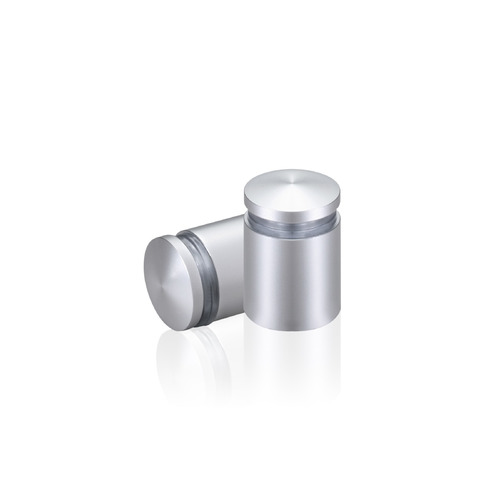 3/4'' Diameter X 3/4'' Barrel Length, Aluminum Rounded Head Standoffs, Clear Anodized Finish Easy Fasten Standoff (For Inside / Outside use) [Required Material Hole Size: 7/16'']