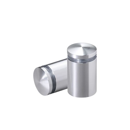 3/4'' Diameter X 1'' Barrel Length, Aluminum Rounded Head Standoffs, Shiny Anodized Finish Easy Fasten Standoff (For Inside / Outside use) [Required Material Hole Size: 7/16'']
