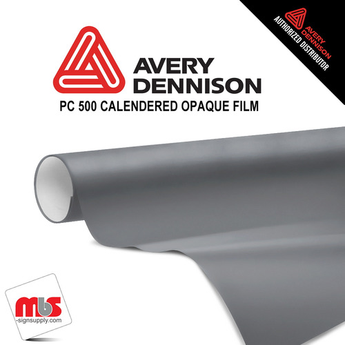 48'' x 100 yards Avery PC500 High Gloss Silver 4 Year Short Term Unpunched 3.2 Mil Calendered Cut Vinyl (Color Code 801)
