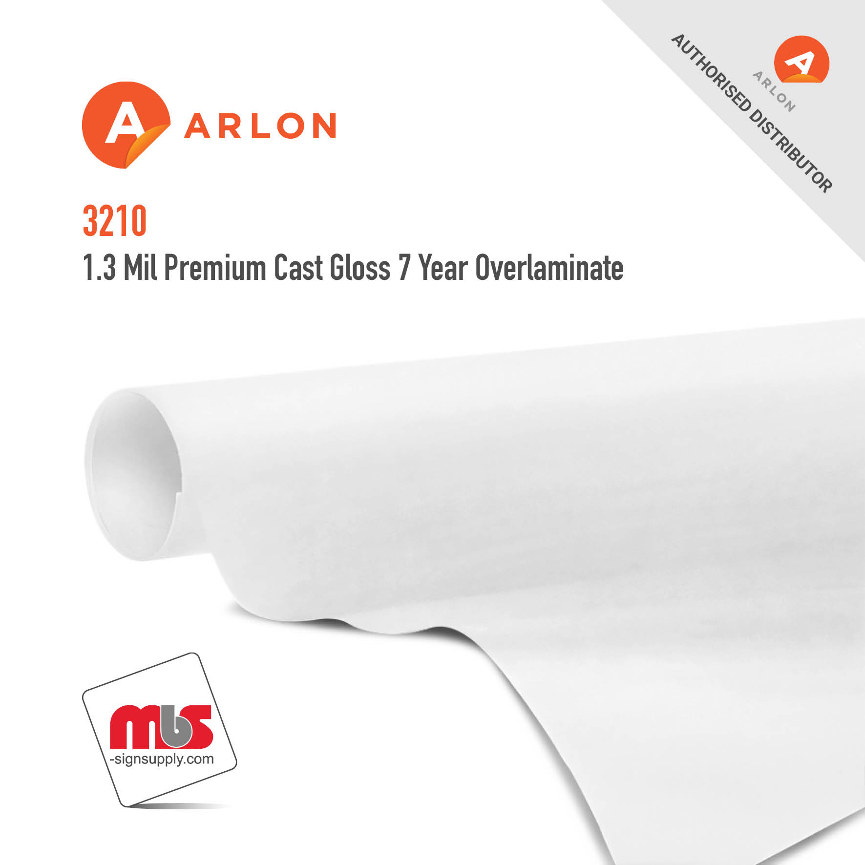 60'' x 50 Yard Roll - Arlon 3710 1.3 Mil Premium Cast Gloss 7 Year Overlaminate