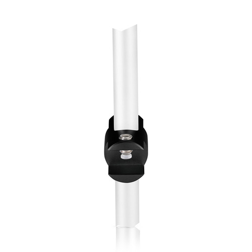 Horizontal Support - Up to 3/8'' - Double Sided - Side Clamp - Aluminum Black Matt Anodized - For 3/8'' Diameter Rod